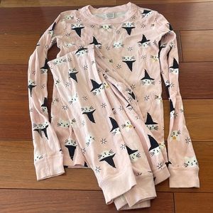 Hanna Andersson size 150 cat Halloween pajamas